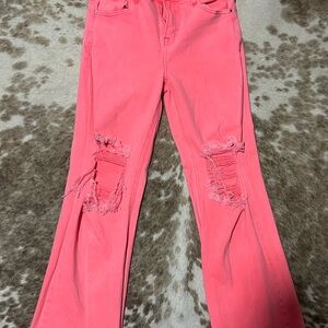 Risen Jeans Pink Denim